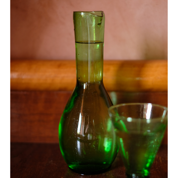 Green Glass Carafe