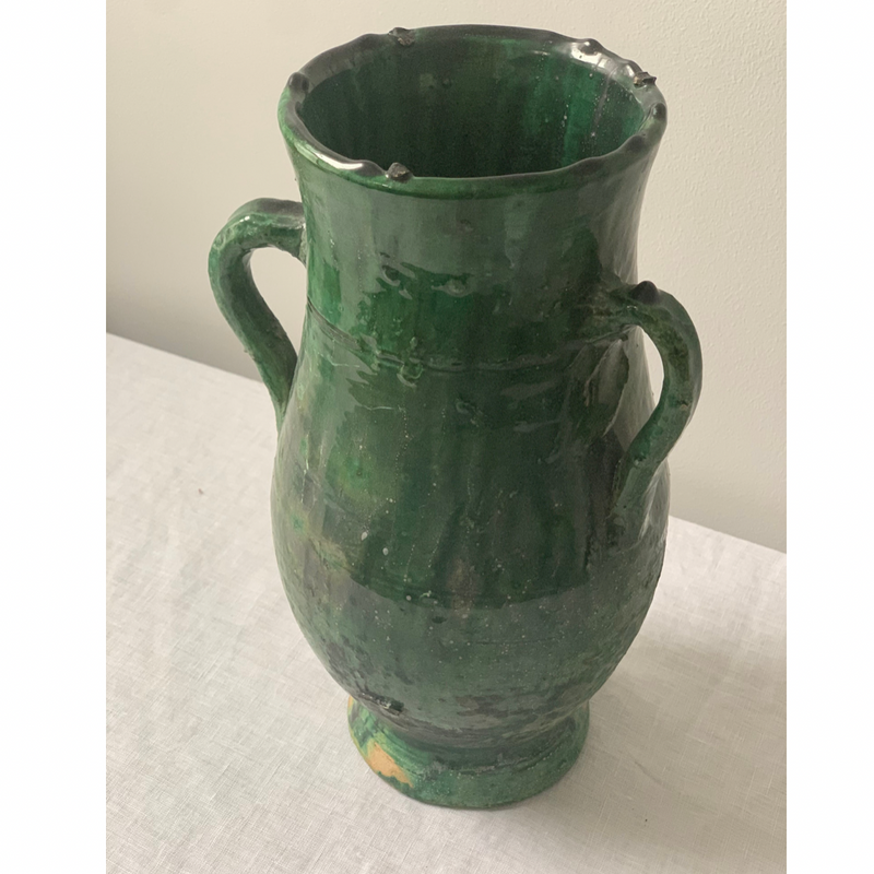Large Tamegroute vase green