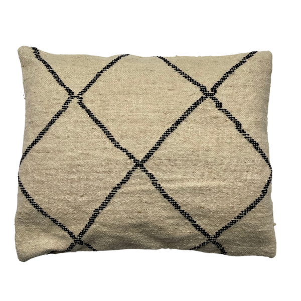 Beni Ourain Wool Flat Weave Cushion