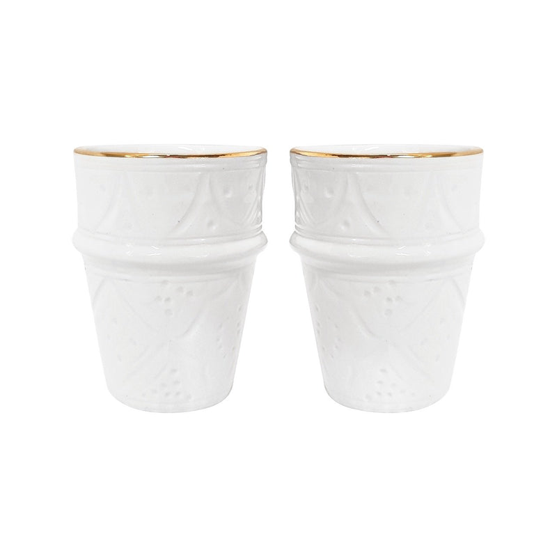 Pair of Beldi Cups White