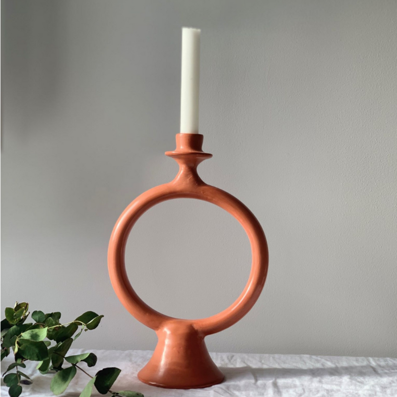 Ring Candle Holder Terracotta