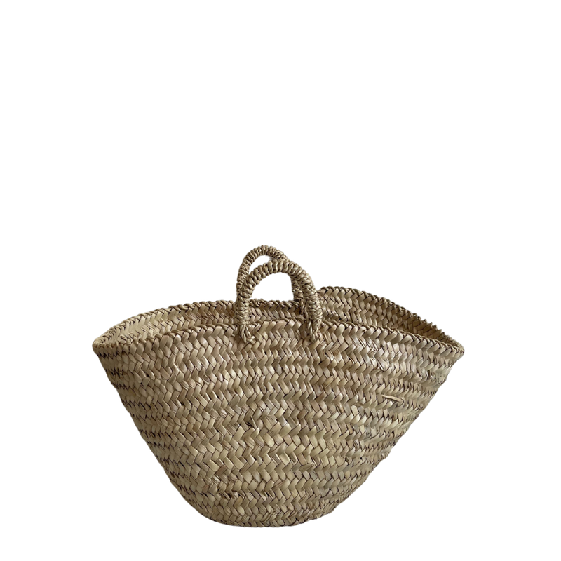 Moroccan straw basket bag