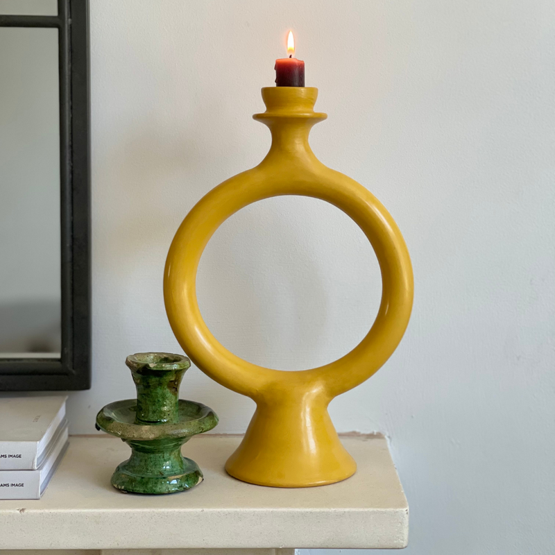Ring Moroccan Candleholder Yellow