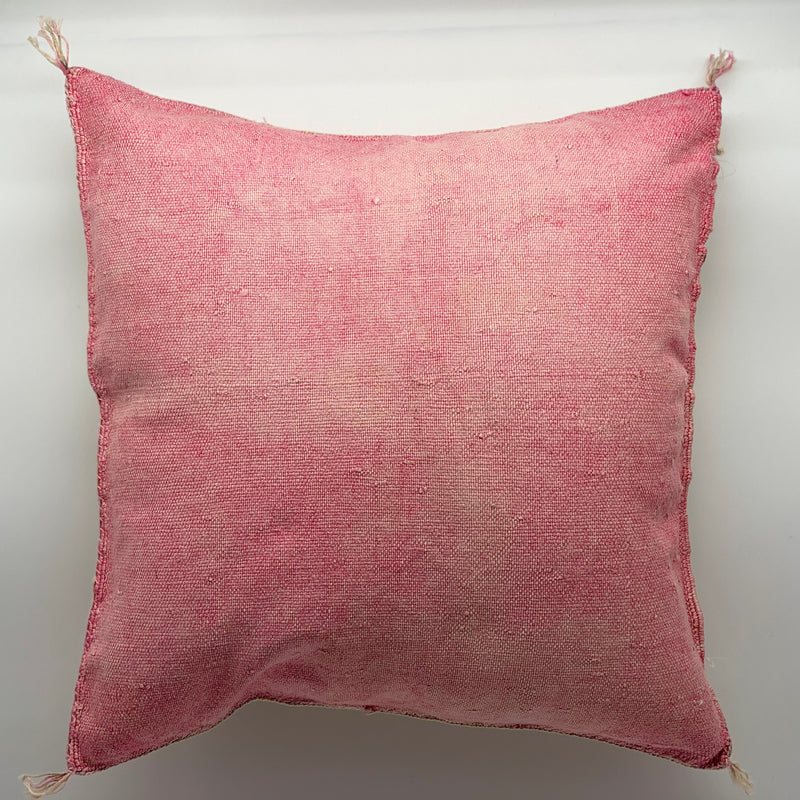 Sabra cactus silk cushion pink