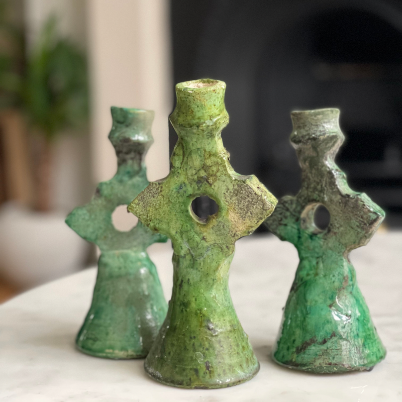 Tamegroute candle holder green