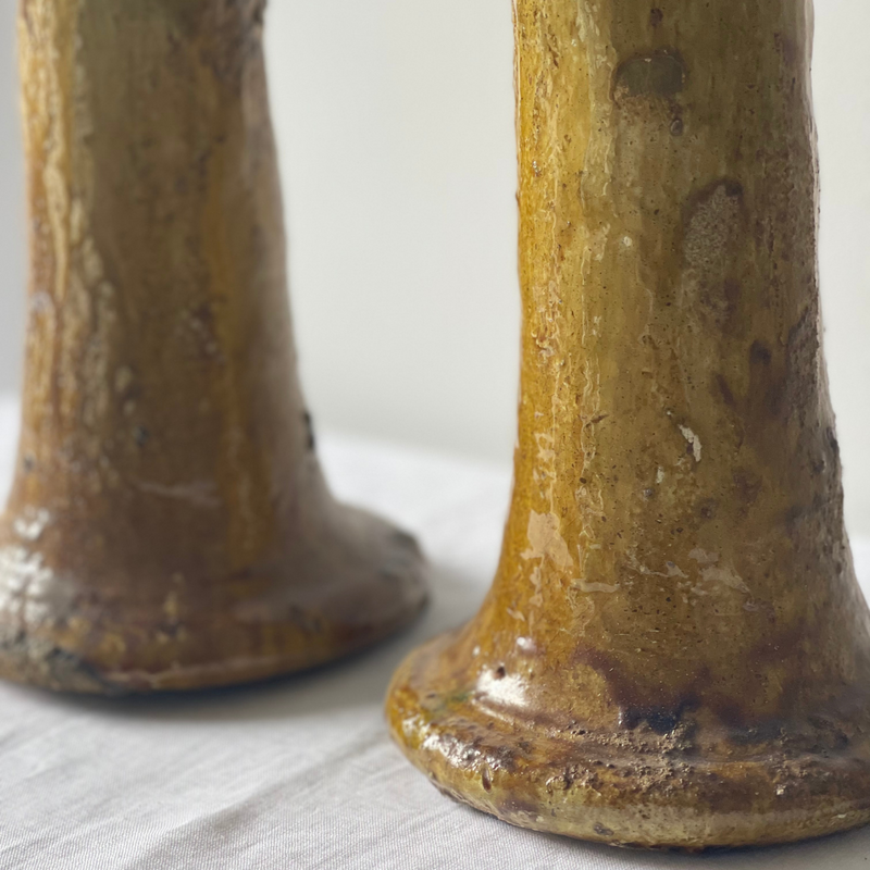 Ochre Tamegroute Sculptural Candle Holder Close Up
