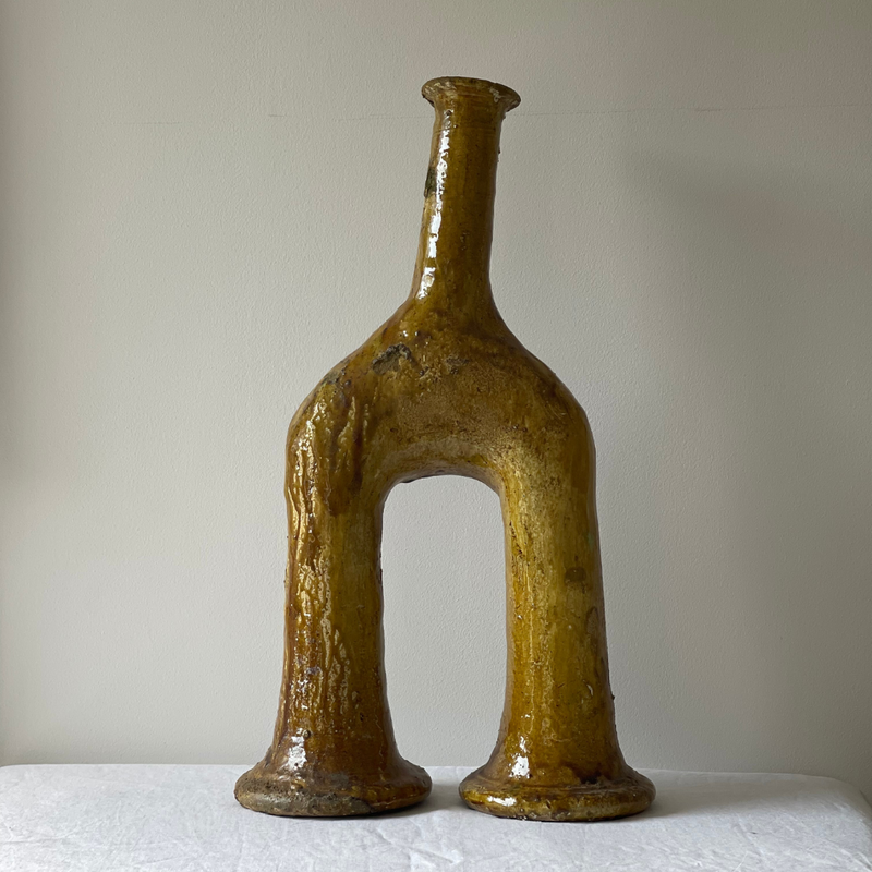Ochre Tamegroute Sculptural Candle Holder
